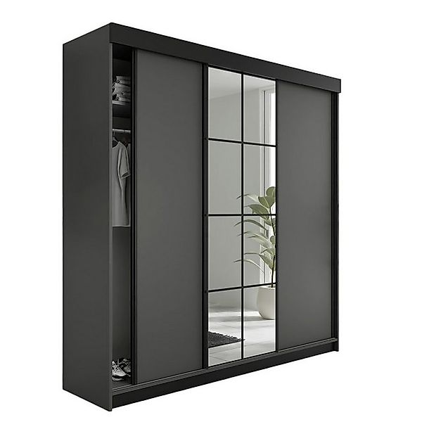 Compleo Schwebetürenschrank mit Modern Spiegel, Kleiderschrank günstig online kaufen