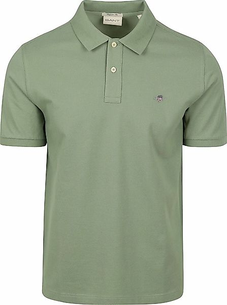 Gant Shield Piqué Poloshirt Grün - Größe 4XL günstig online kaufen