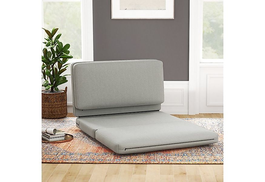 HOMCOM Sitzkissen 3-in-1 Klappbar Schlafsofa mit Samtoptik, für Schlafzimme günstig online kaufen