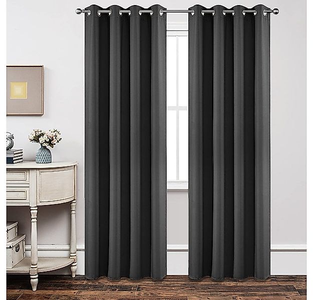 FOUORTUNATE-BEE Verdunkelungsvorhang Thermovorhang Kälteschutz mit Ösen (2 günstig online kaufen