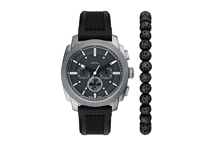 Fossil Chronograph MACHINE FS6145SET, (Set, 2-tlg., Uhr mit Armband), Quarz günstig online kaufen