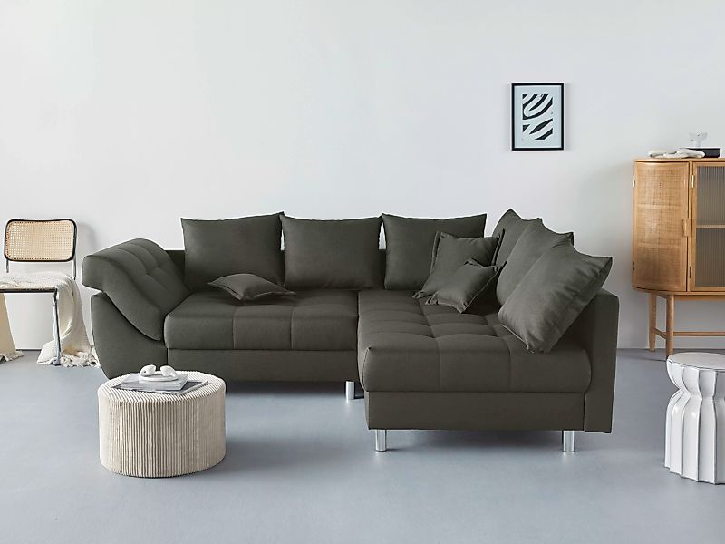 COLLECTION AB Ecksofa Joseli, mit Zier- und Rückenkissen, komfortable Schan günstig online kaufen