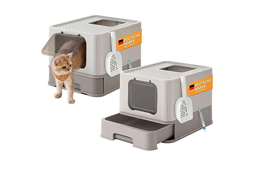 FEANDREA Katzentoilette, Katzenklo, mit Deckel, für Mehrkatzenhaushalte günstig online kaufen