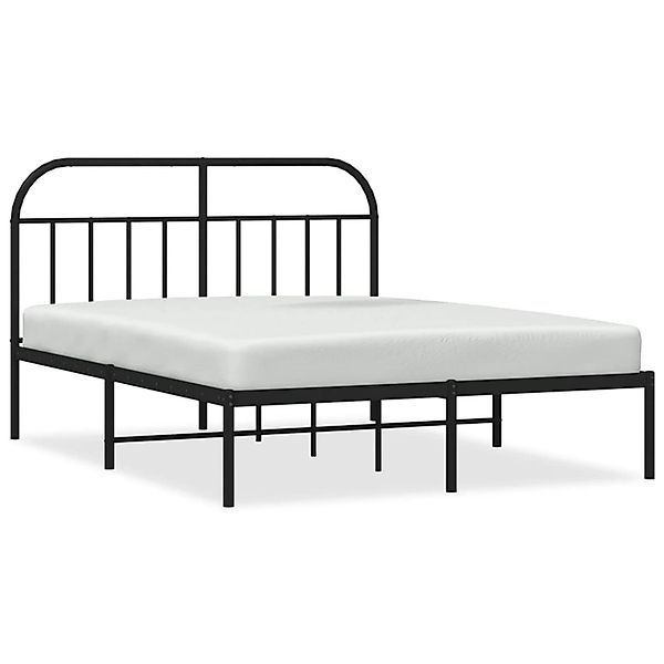 vidaXL Bettgestell mit Kopfteil Metall Schwarz 140x190 cm Modell 21796776 günstig online kaufen