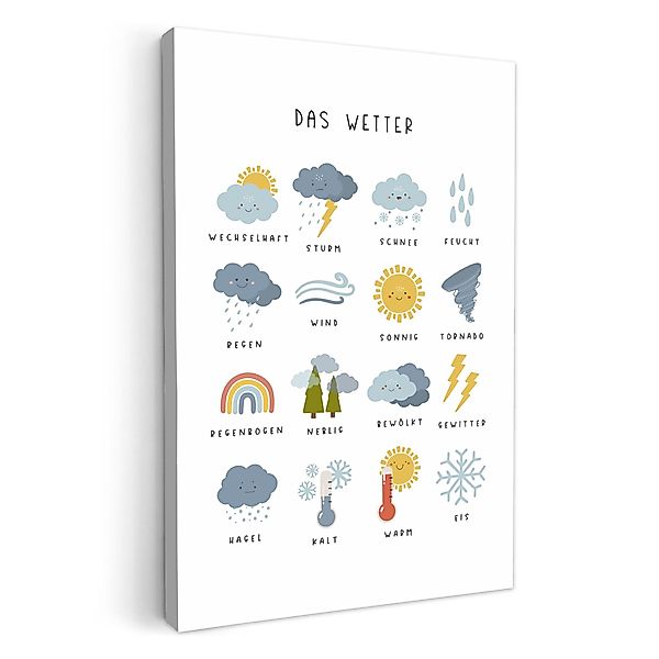 OneMillionCanvasses® Leinwandbild Pädagogisch - Wetter lernen günstig online kaufen