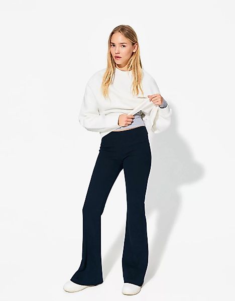 Bershka Schlaghose Damen 10-12 Marinenblau günstig online kaufen