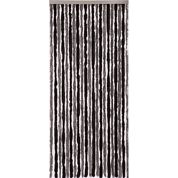 Türvorhang Flauschi Schwarz-Grau 90 cm x 200 cm günstig online kaufen