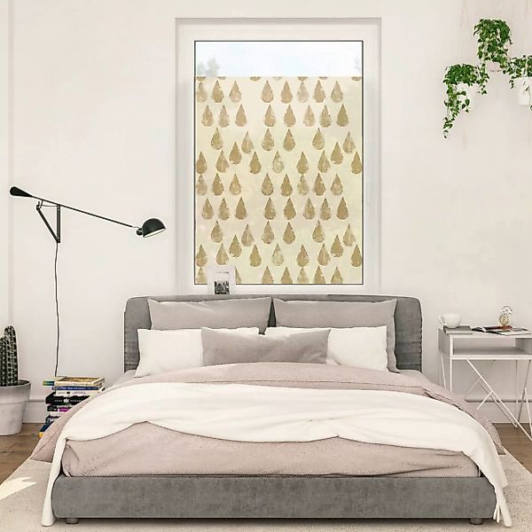 LICHTBLICK Fensterfolie Golden Drops Tropfen Golden Drops gold B/L: ca. 50x günstig online kaufen