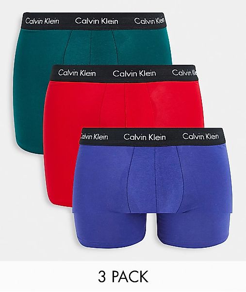 Calvin Klein – Unterhosen aus Baumwoll-Stretch im 3er-Pack-Bunt günstig online kaufen