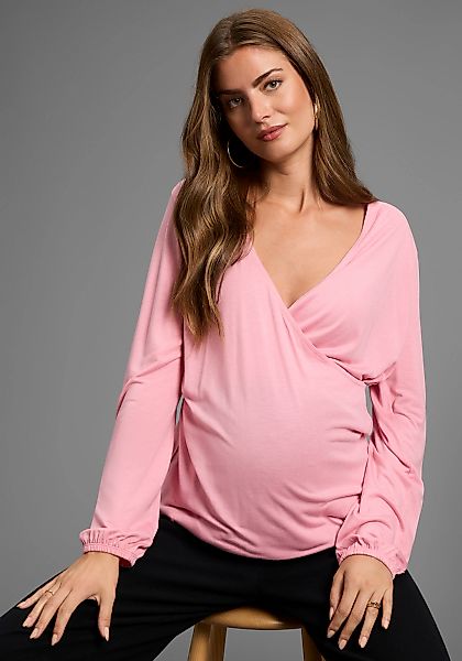 Neun Monate Umstandsshirt "Stillshirt mit praktischem Ausschnitt", Umstands günstig online kaufen