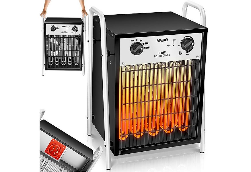 MASKO Heizgerät, 9000 W, Elektroheizer Heizlüfter Bauheizer mit integrierte günstig online kaufen