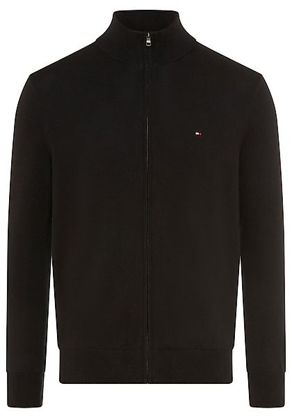 Tommy Hilfiger Strickjacke ESSENTIAL COTTON ZIP THRU mit Logostickerei günstig online kaufen
