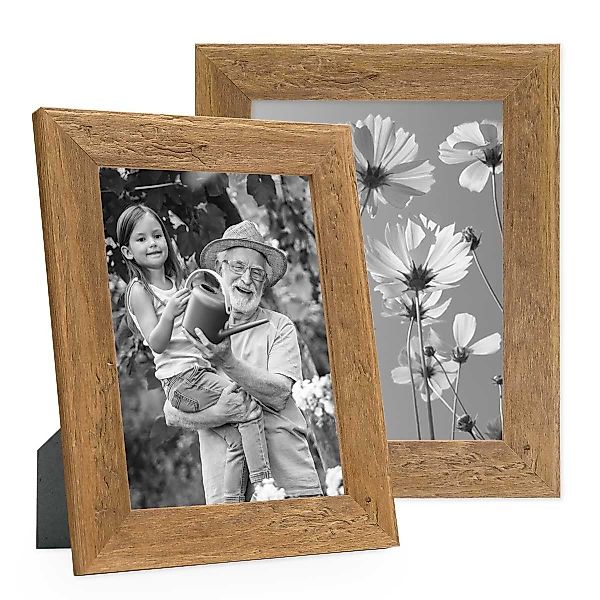 PHOTOLINI Bilderrahmen 2er Set Strandhaus Rustikal günstig online kaufen