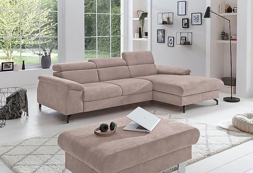 COTTA Polstergarnitur "Kitty L-Form, B: 242 bzw. 100 cm (Set: Ecksofa & Hoc günstig online kaufen