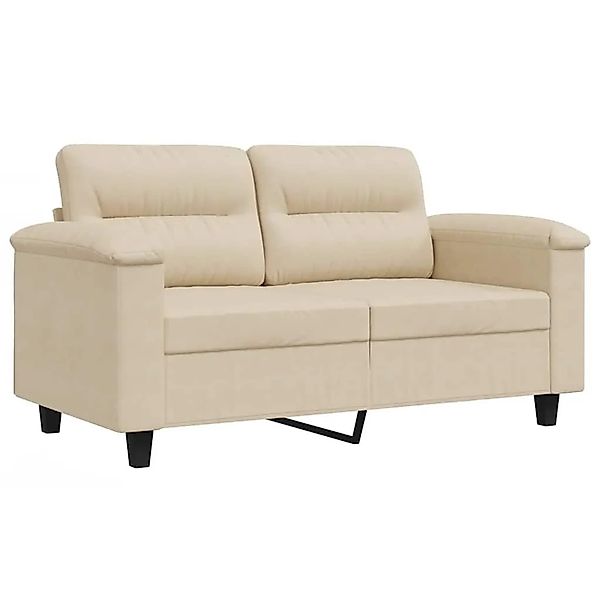 vidaXL 2-Sitzer-Sofa Creme 120 cm Mikrofasergewebe 359559 günstig online kaufen