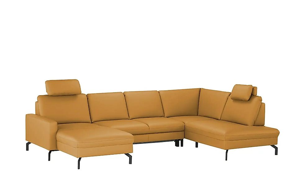meinSofa Wohnlandschaft aus Leder Grace ¦ orange ¦ Maße (cm): B: 332 H: 89 günstig online kaufen