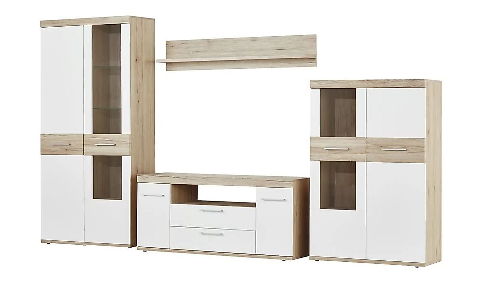 uno Wohnwand  Patryk ¦ weiß ¦ Maße (cm): B: 315 H: 187 T: 45.0 Kommoden & S günstig online kaufen