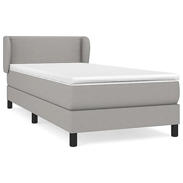 Vidaxl Boxspringbett Mit Matratze Hellgrau 80x200 Cm Stoff günstig online kaufen