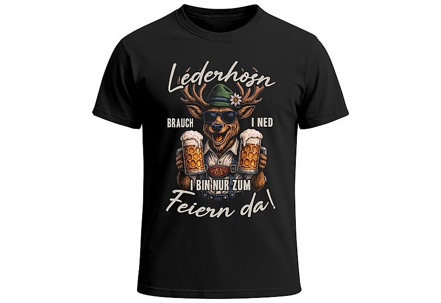 MoonWorks Print-Shirt Herren T-Shirt für das Oktoberfest – Lederhosn brauch günstig online kaufen