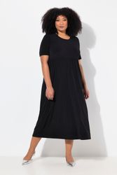Ulla Popken Maxikleid Jerseykleid Empirenaht Rundhals günstig online kaufen