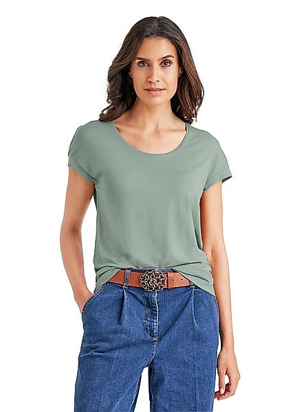 MADELEINE Kurzarmshirt Elegantes Viskose-Oberteil günstig online kaufen
