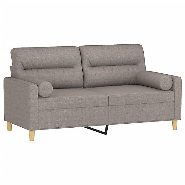 vidaXL Sofa 2-Sitzer-Sofa mit Zierkissen Taupe günstig online kaufen