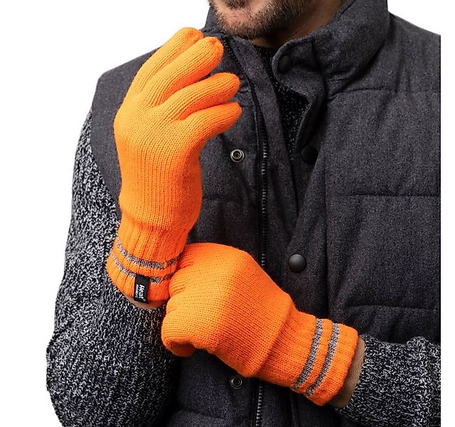 Heat Holders Arbeitshandschuhe reflektierende Streifen orange günstig online kaufen