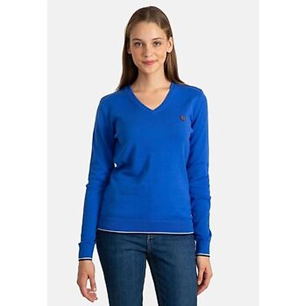 Jacey Quinn  Sweatshirt V-Neck With Arm Patch Pullover günstig online kaufen
