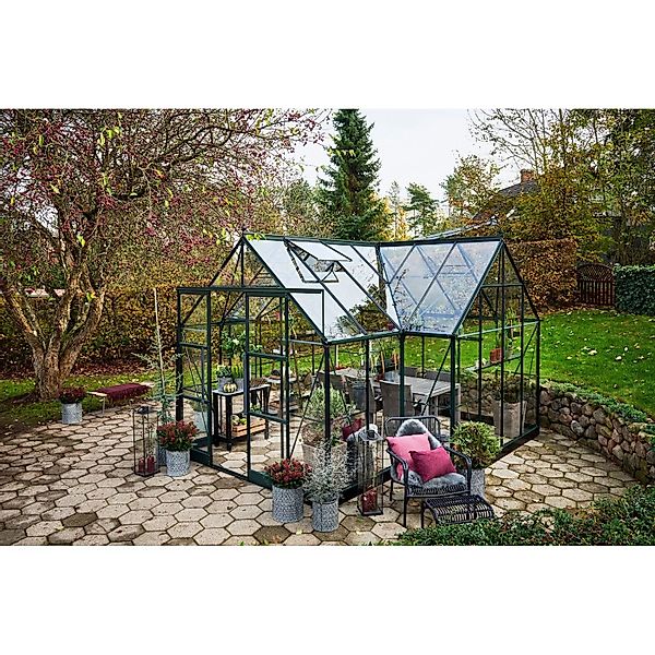 Halls Gewächshaus Icon Gardenhouse 8 Grün 13 m² günstig online kaufen