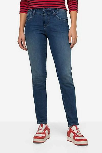 Laurasøn Regular-fit-Jeans Slim-Jeans 5-Pocket Stretch-Komfort Saum-Umschla günstig online kaufen