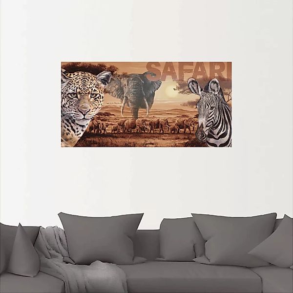 Artland Wandbild »Safari«, Wildtiere, (1 St.), als Alubild, Outdoorbild, Le günstig online kaufen