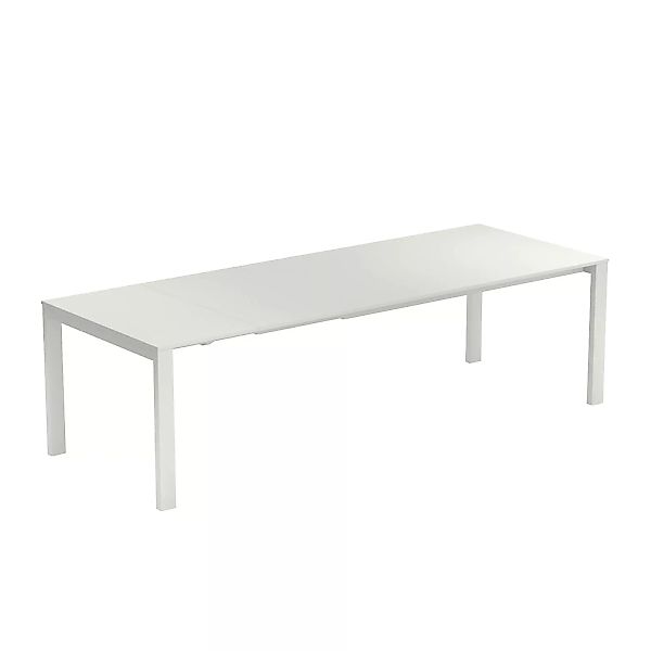 emu - Round Gartentisch ausziehbar - weiß/pulverbeschichtet/LxBxH 160x100x7 günstig online kaufen