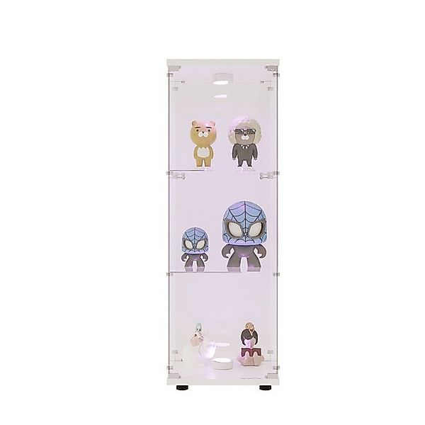 FUROKOY Glasvitrine Standvitrine, Modern Glas Vitrinenschrank mit Beleuchtu günstig online kaufen