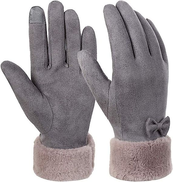 OOPOR Lederhandschuhe Elegante Damen Winterhandschuhe – Fleecefutter, warm günstig online kaufen