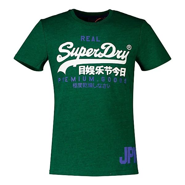 Superdry Vintage Logo Duo Kurzarm T-shirt XS Willow Green Grit günstig online kaufen