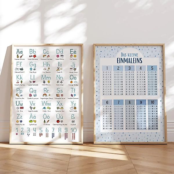 MeinBaby123® Poster 1x1, Einmaleins Trainer, Lernposter Mathematik Grundsch günstig online kaufen