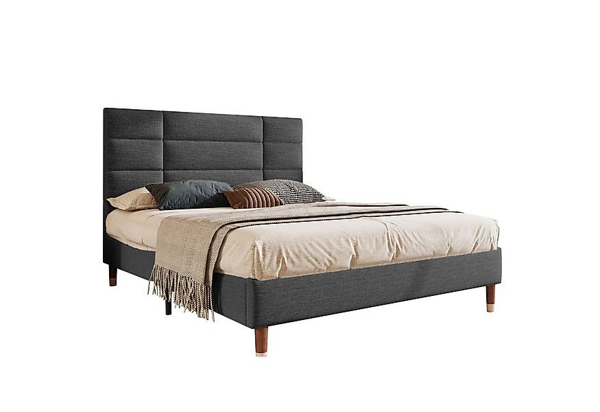 Flieks Polsterbett, Doppelbett Holzbett mit Lattenrost 140x200cm günstig online kaufen
