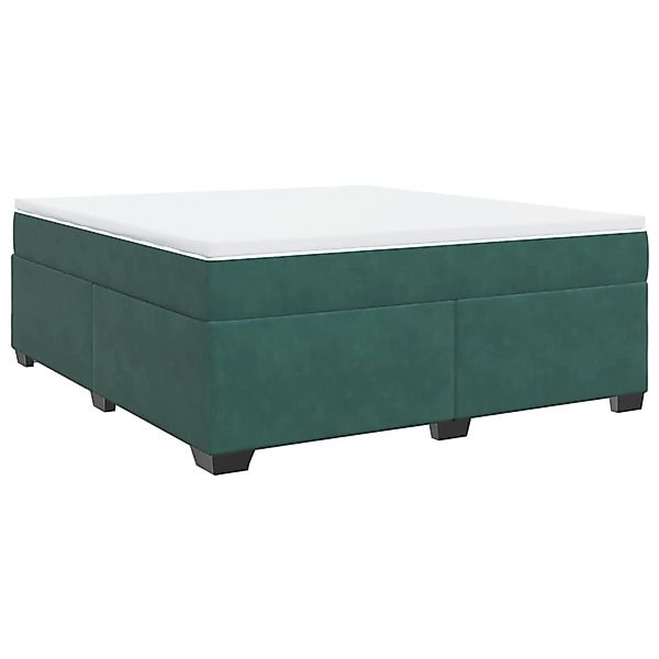 vidaXL Boxspringbett mit Matratze Dunkelgrün 180x200 cm Samt 3285302 günstig online kaufen