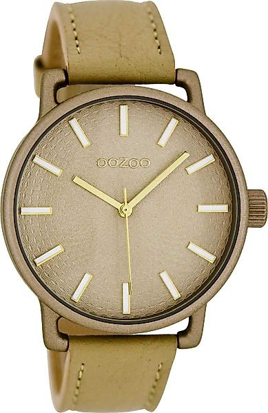 OOZOO Quarzuhr Damenuhr C8310 Beige Lederband günstig online kaufen