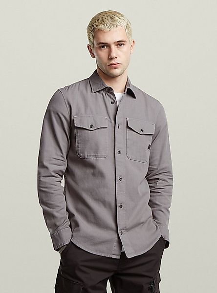 G-STAR Langarmshirt Marine Slim Shirt günstig online kaufen