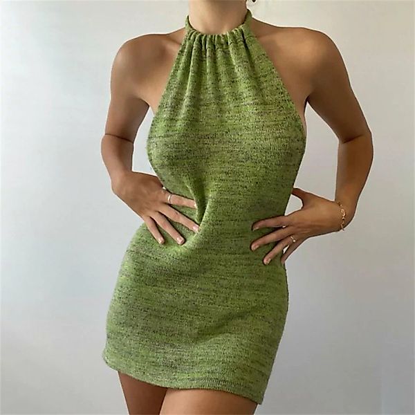 RUZU UG Abendkleid Kleid neuen Stil, gestrickter, farbiger, rückenfreier Ne günstig online kaufen