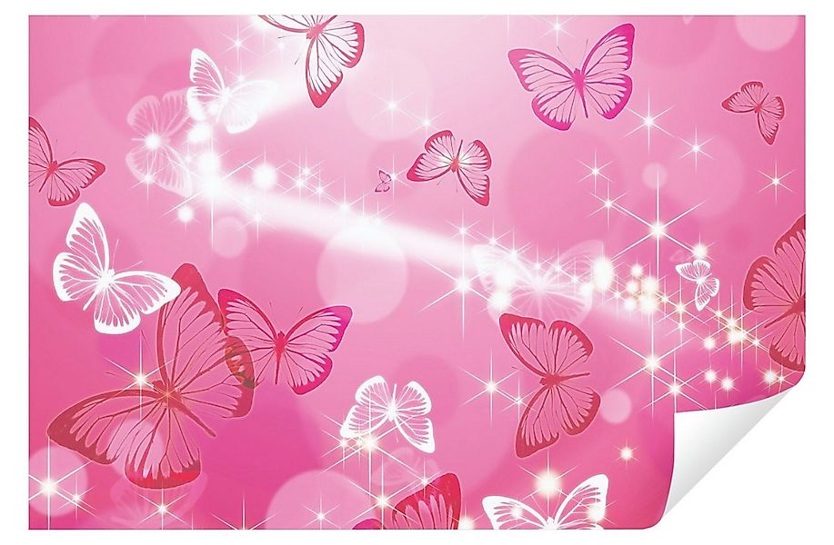 Wallarena Fototapete Kinderzimmer Mädchen Schmetterlinge Magie Vlies Tapete günstig online kaufen