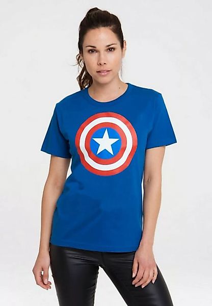 LOGOSHIRT T-Shirt "Captain America", mit Captain America Shield Logo günstig online kaufen
