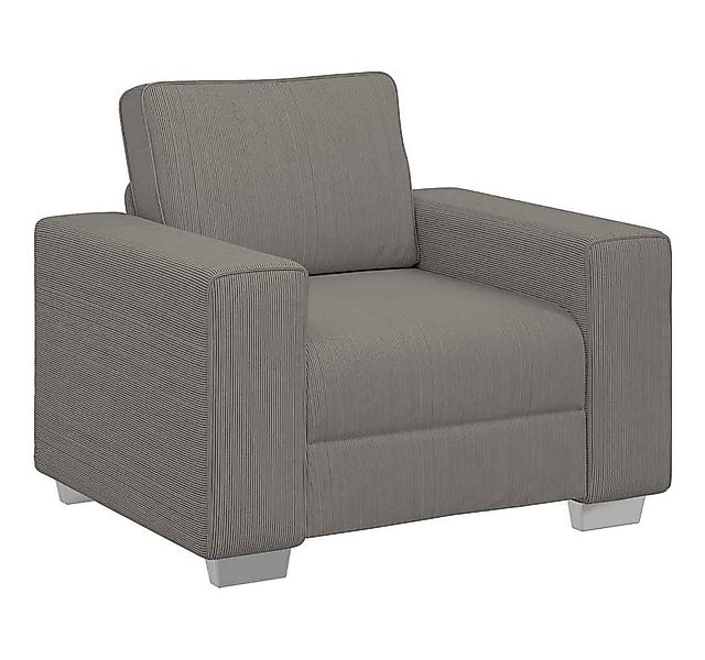 vidaXL Sofa Sessel Hellgrau 60 cm Cordstoff günstig online kaufen