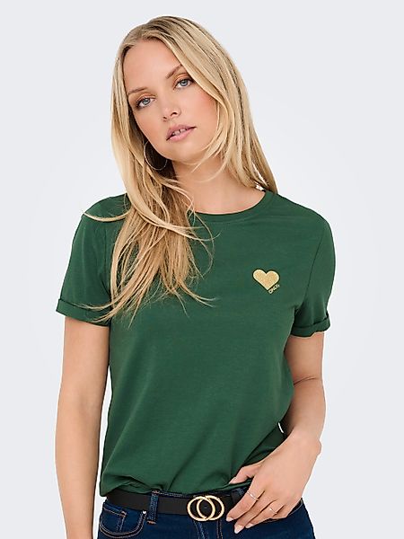 ONLY Kurzarmshirt "ONLKITA – T-Shirt mit Logo-Print und Rundhalsausschnitt" günstig online kaufen