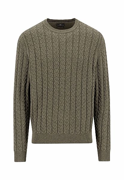 FYNCH-HATTON Strickpullover mit Zopfmuster und Wolle günstig online kaufen