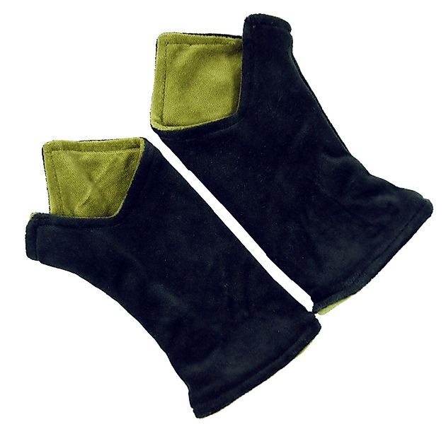 Guru-Shop Strickhandschuhe Handstulpen aus Samt, Wendestulpen -.. günstig online kaufen
