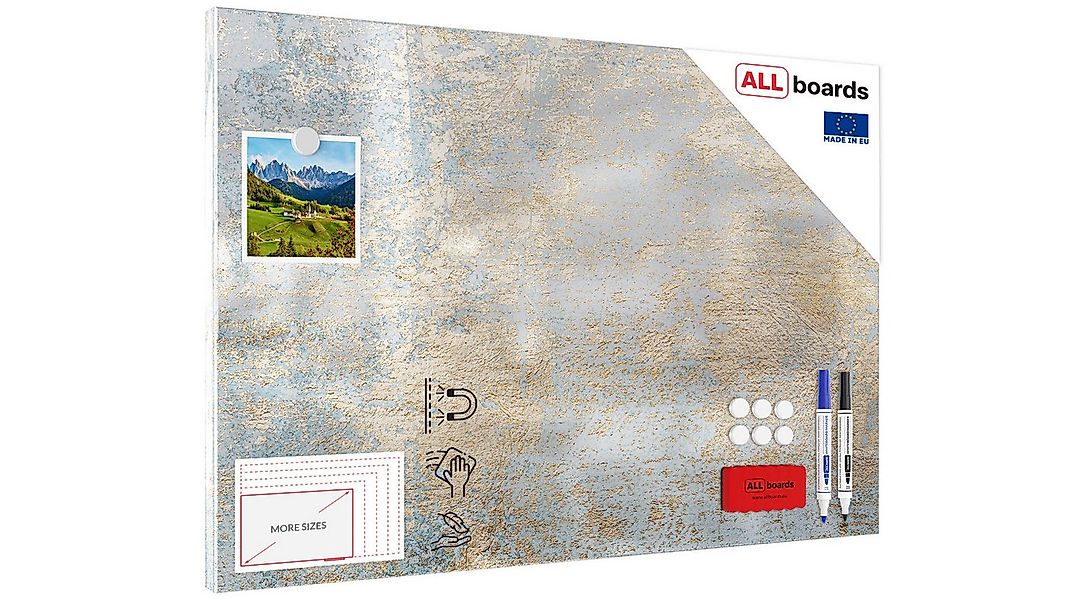 ALLboards Tafel Metallische Magnettafel, MetalBoard, GOLDENER BETON günstig online kaufen
