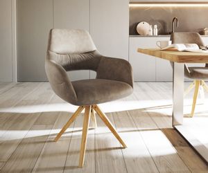 DELIFE Polsterstuhl Yago-Flex, mit Armlehnen Holzgestell günstig online kaufen