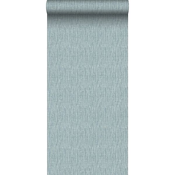 Sanders & Sanders Tapete Leinen Optik Türkis 53 Cm X 10 M 640208 günstig online kaufen